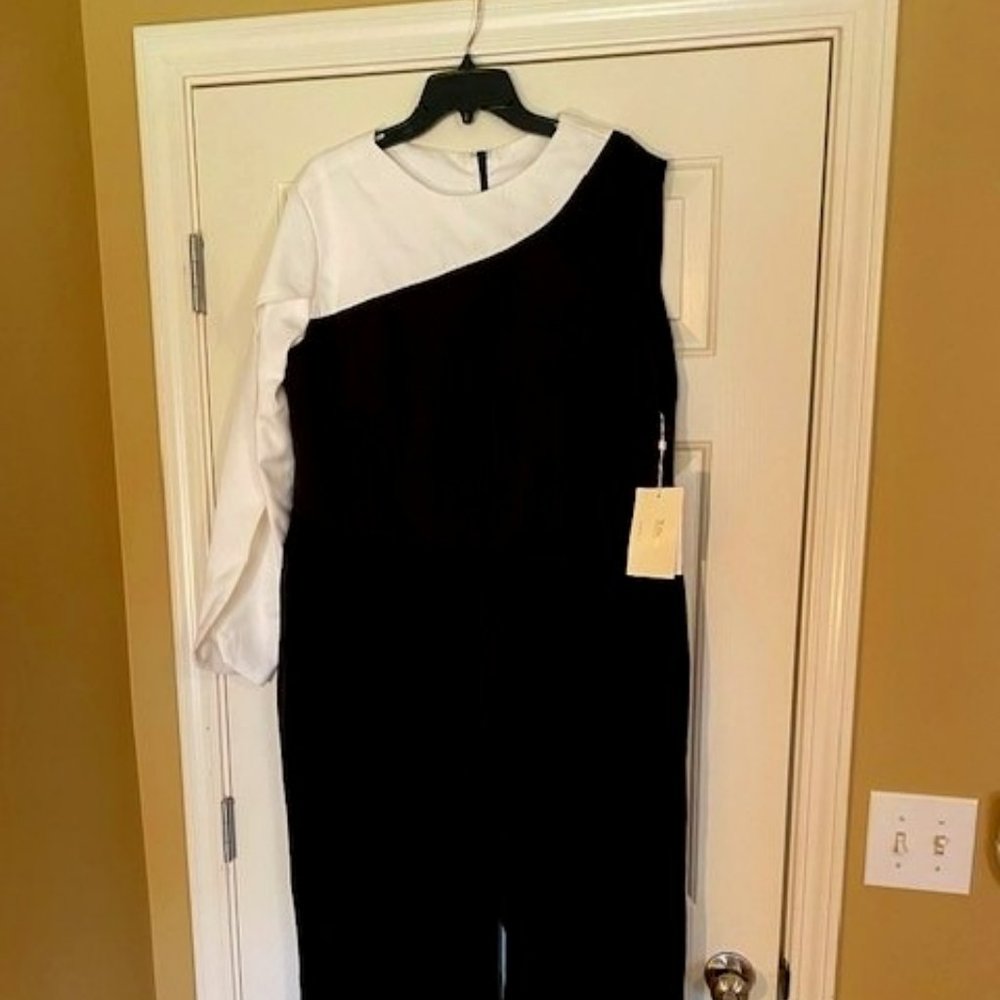 Women's Jumpsuit Color Block One Shoulder Elegant Jumpsuit